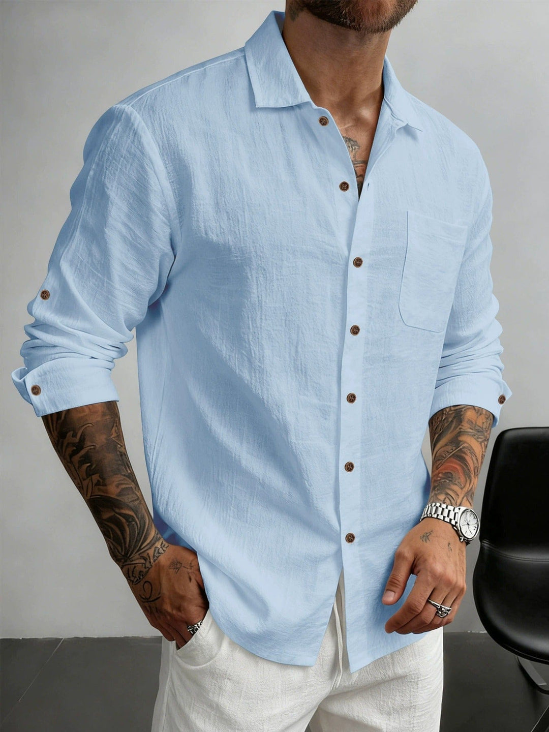 Marcelo Textured Cotton-Blend Shirt for Men