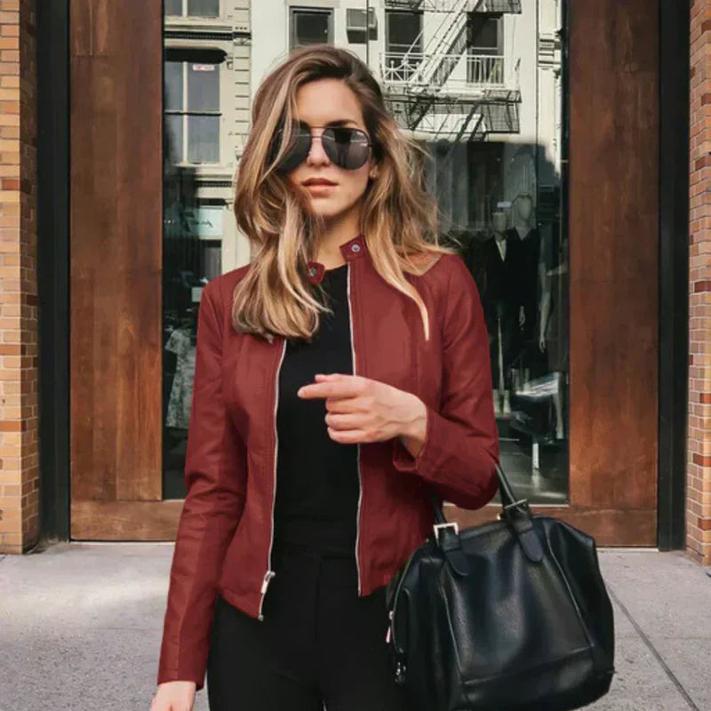 Structured Waist Jacket with Zip Detail for Women