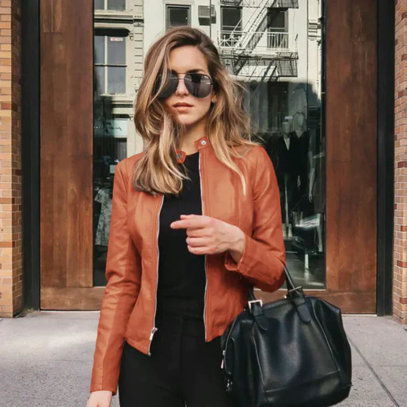 Structured Waist Jacket with Zip Detail for Women