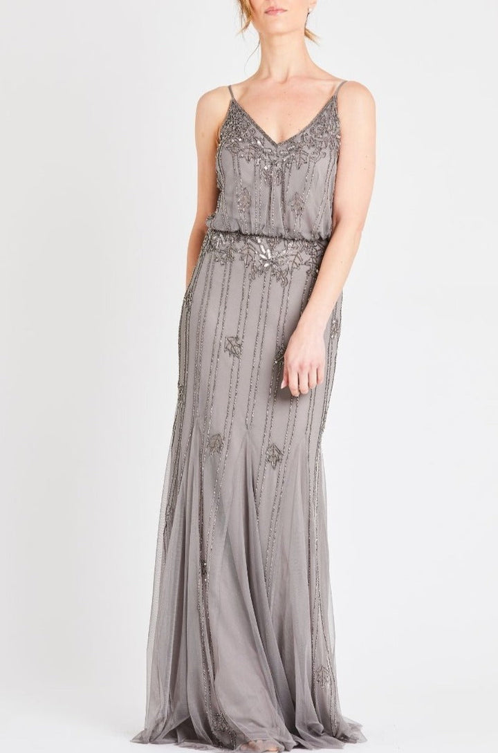 Keeva Grey Bridesmaid Maxi Dress — gallery