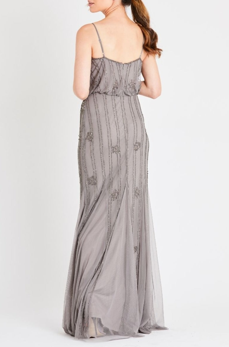 Keeva Grey Bridesmaid Maxi Dress — gallery