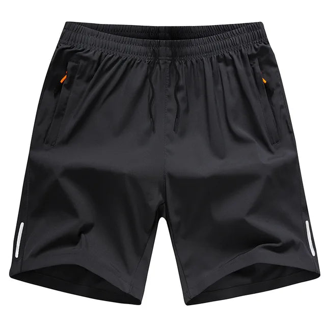 Breathable Silk Running Shorts for Men - Black