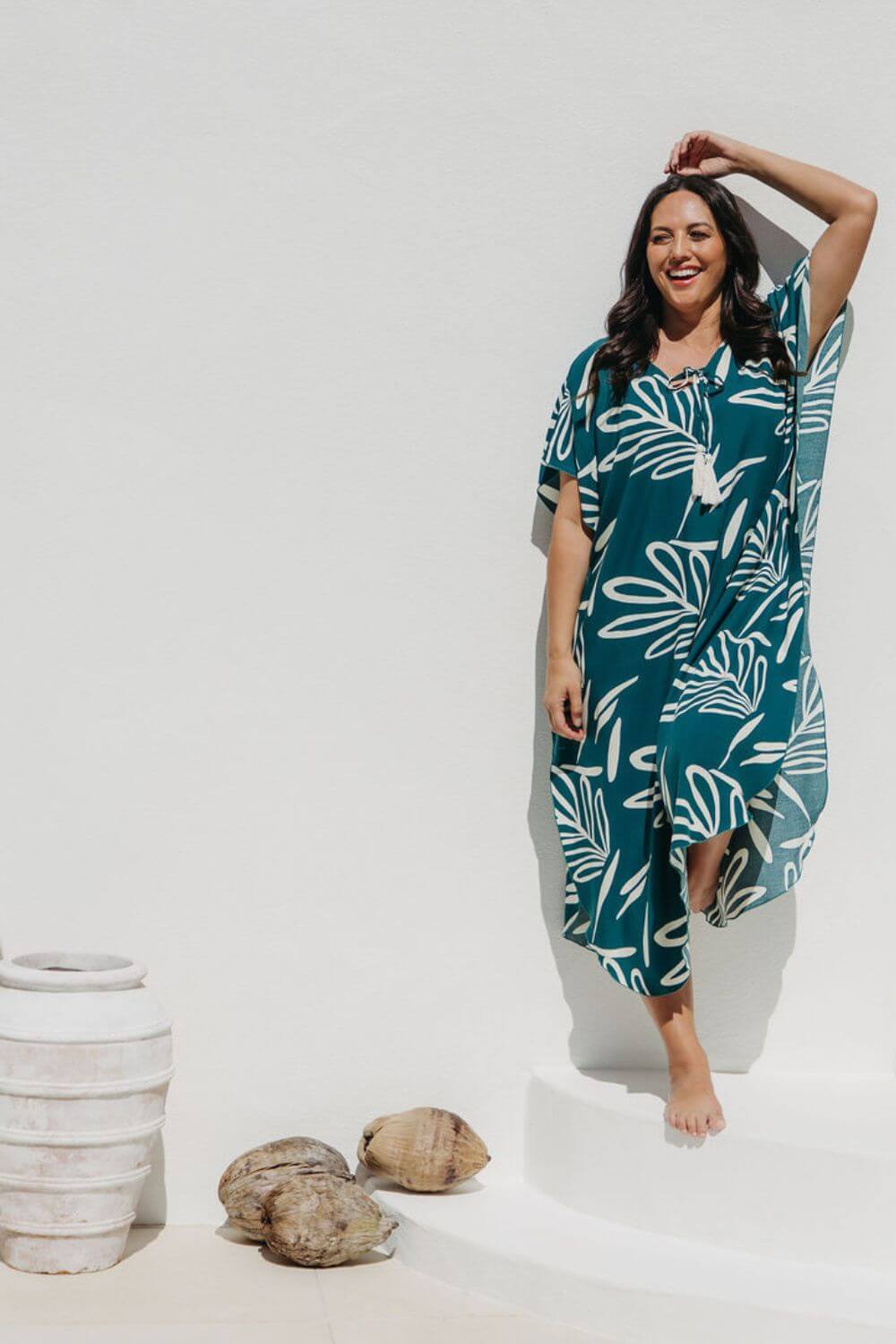 Celeste Long Kaftan Dress for Women - gallery