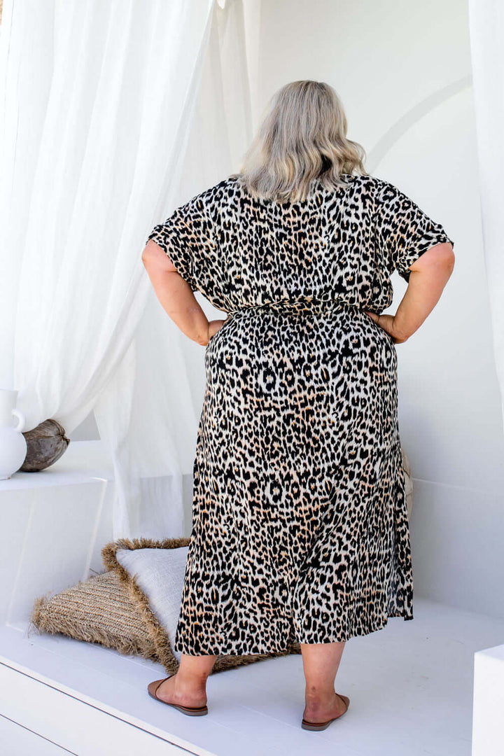 Leopard Maxi Kaftan Dress — gallery