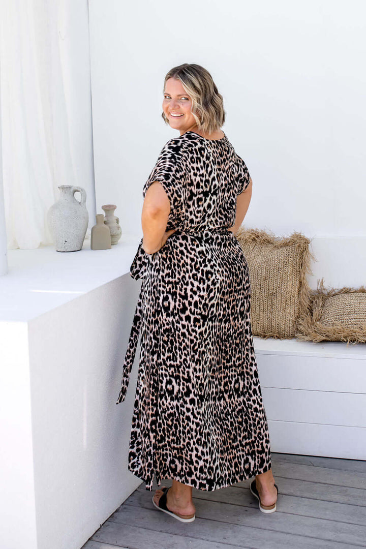 Leopard Maxi Kaftan Dress — gallery