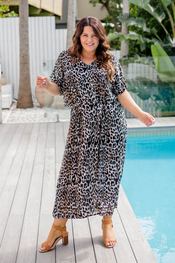 Leopard Maxi Kaftan Dress — gallery