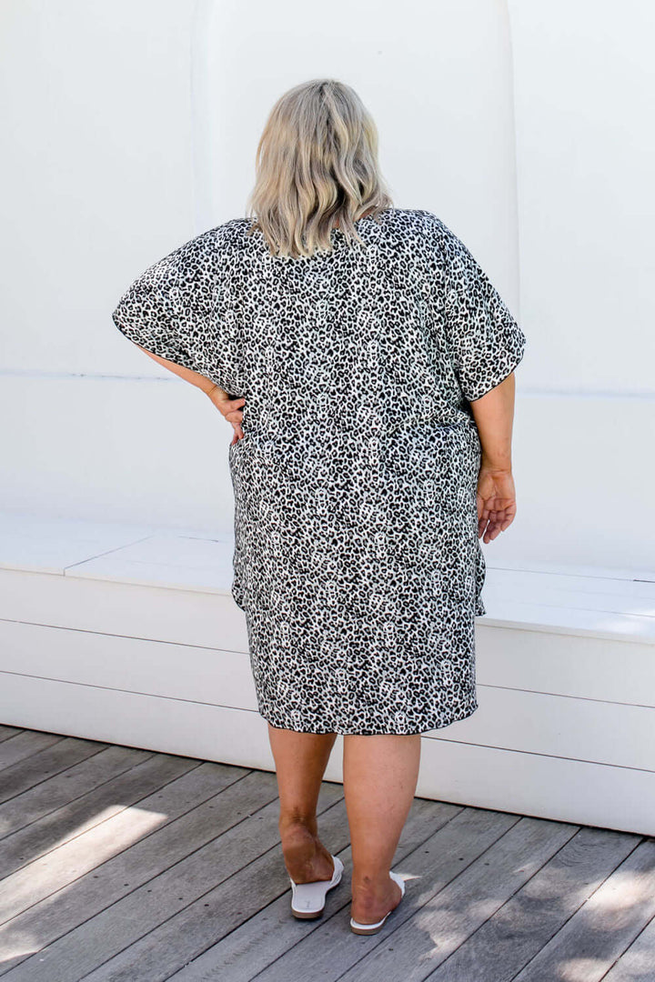 Tess Short Kaftan Dress for Women - gallery