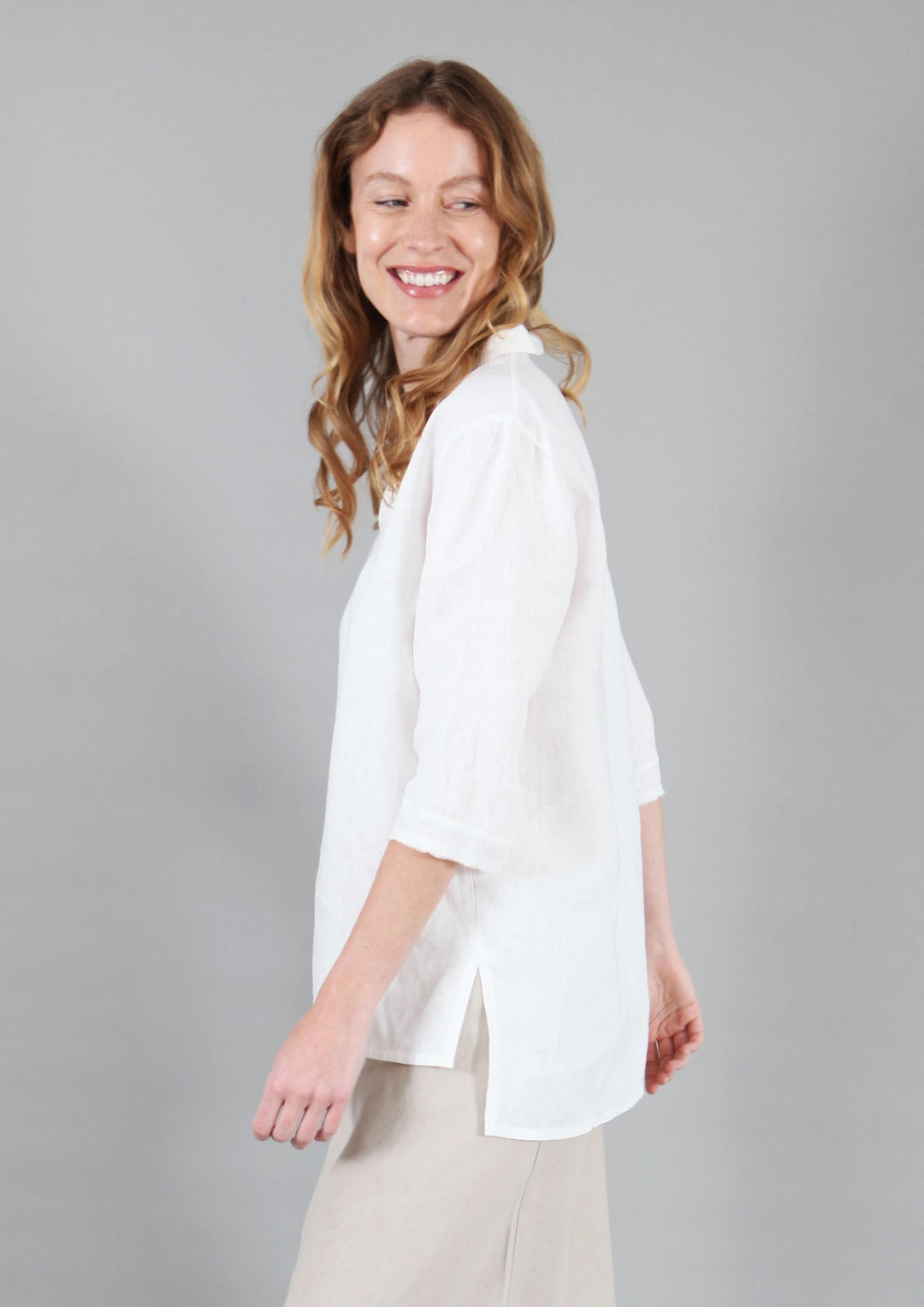 Lizzie Linen Shirt | Collared Shirt — gallery