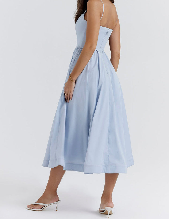 Emilia Knee-Length Evening Dress with Short Sleeves