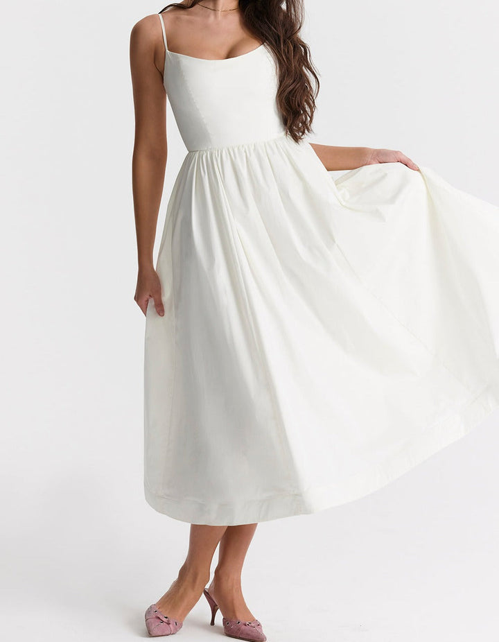 Emilia Knee-Length Evening Dress with Short Sleeves