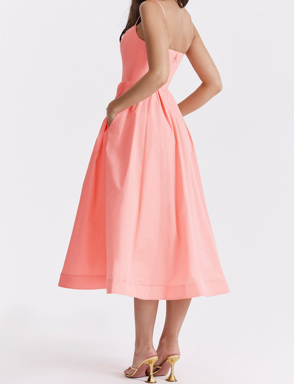 Emilia Knee-Length Evening Dress with Short Sleeves