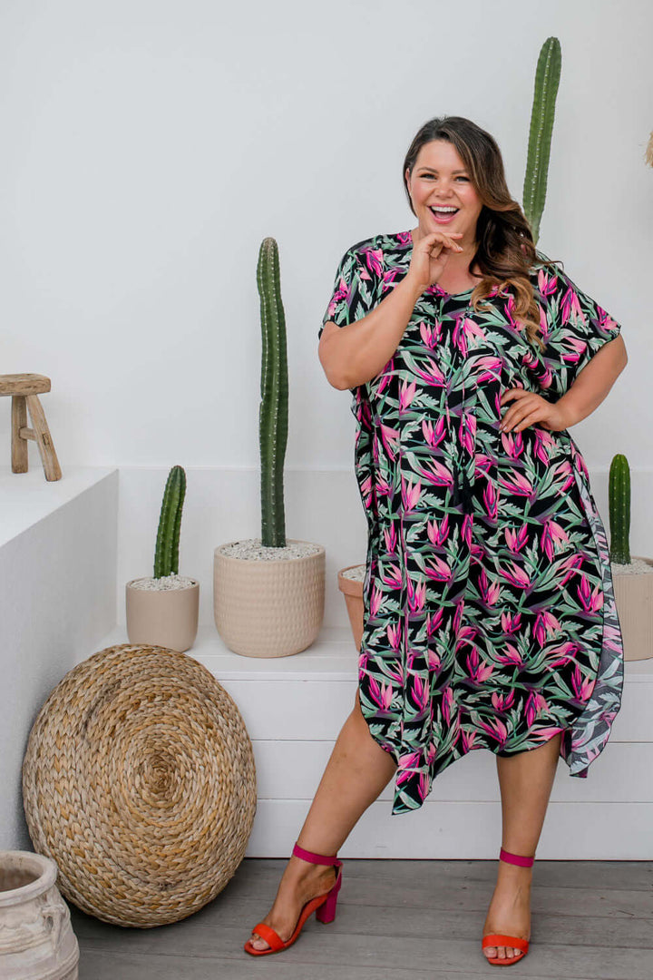Long Kaftan Dress - Bird of Paradise