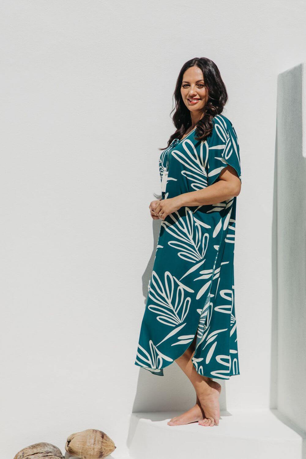 Celeste Long Kaftan Dress for Women - gallery