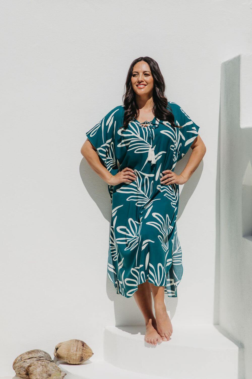 Celeste Long Kaftan Dress for Women - gallery