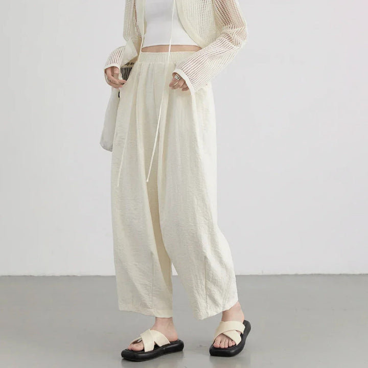 Chill Vibe Aesthetic Wide-Leg Trouser Elastic Waist Pants Trousers - gallery