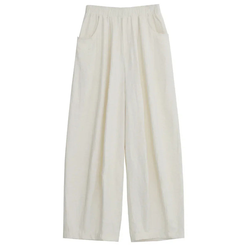 Chill Vibe Aesthetic Wide-Leg Trouser Elastic Waist Pants Trousers - gallery