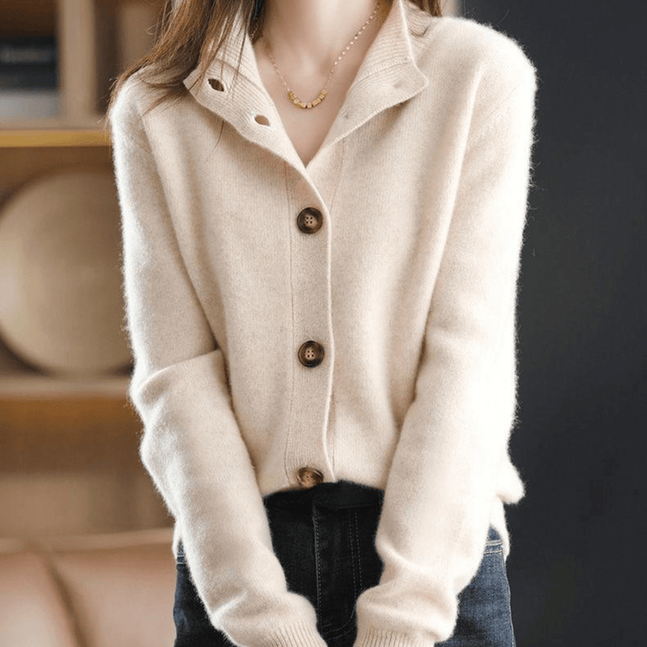 Relaxed Knit Open-Front Cardigan for Women
