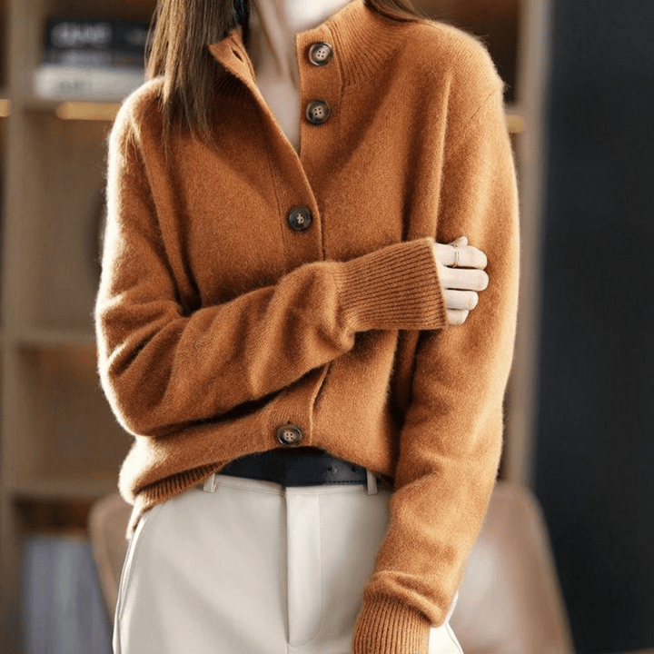 Relaxed Knit Open-Front Cardigan for Women