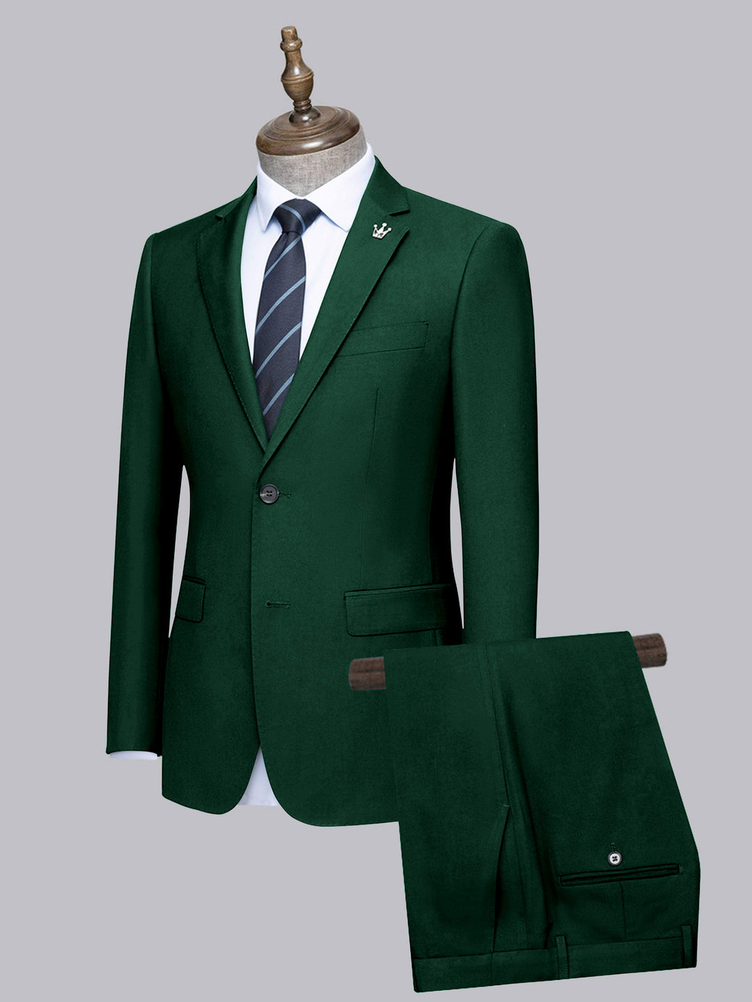 Slim Fit Two-Piece Wedding Suit for Men - Emerald Green