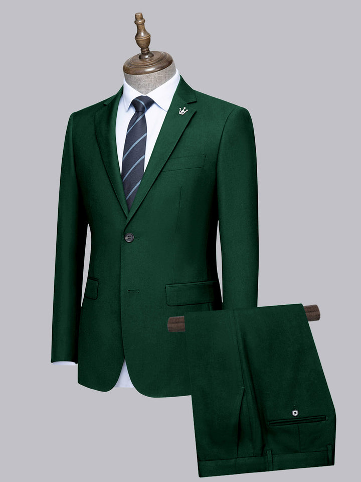 Slim Fit Two-Piece Wedding Suit for Men - Emerald Green