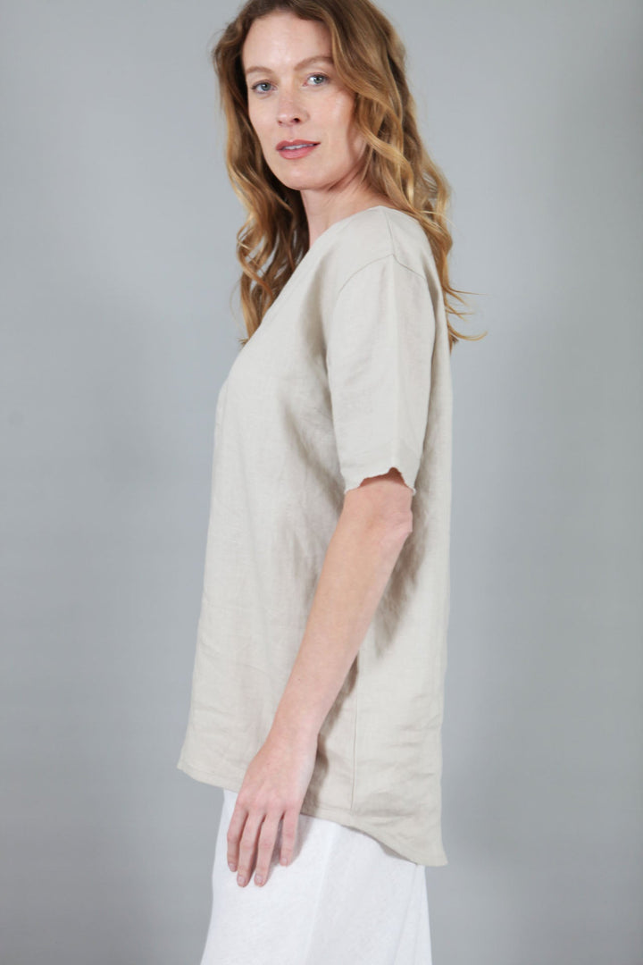 Nattie Linen Longline Top for Women - gallery