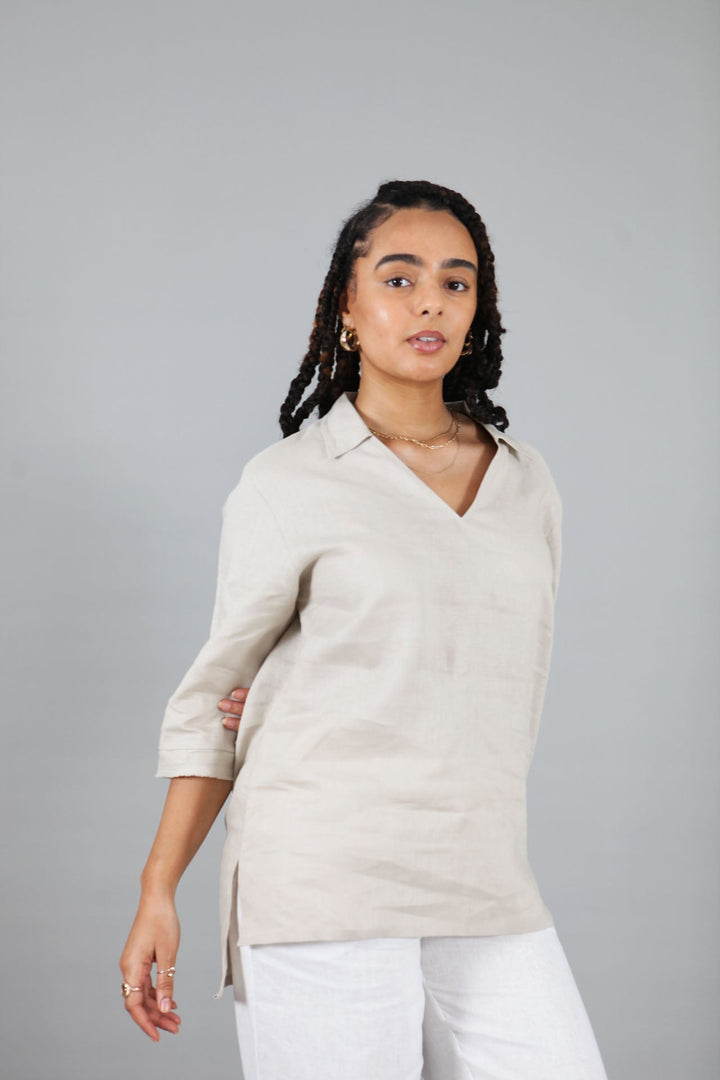 Lizzie Linen Shirt | Collared Shirt — gallery