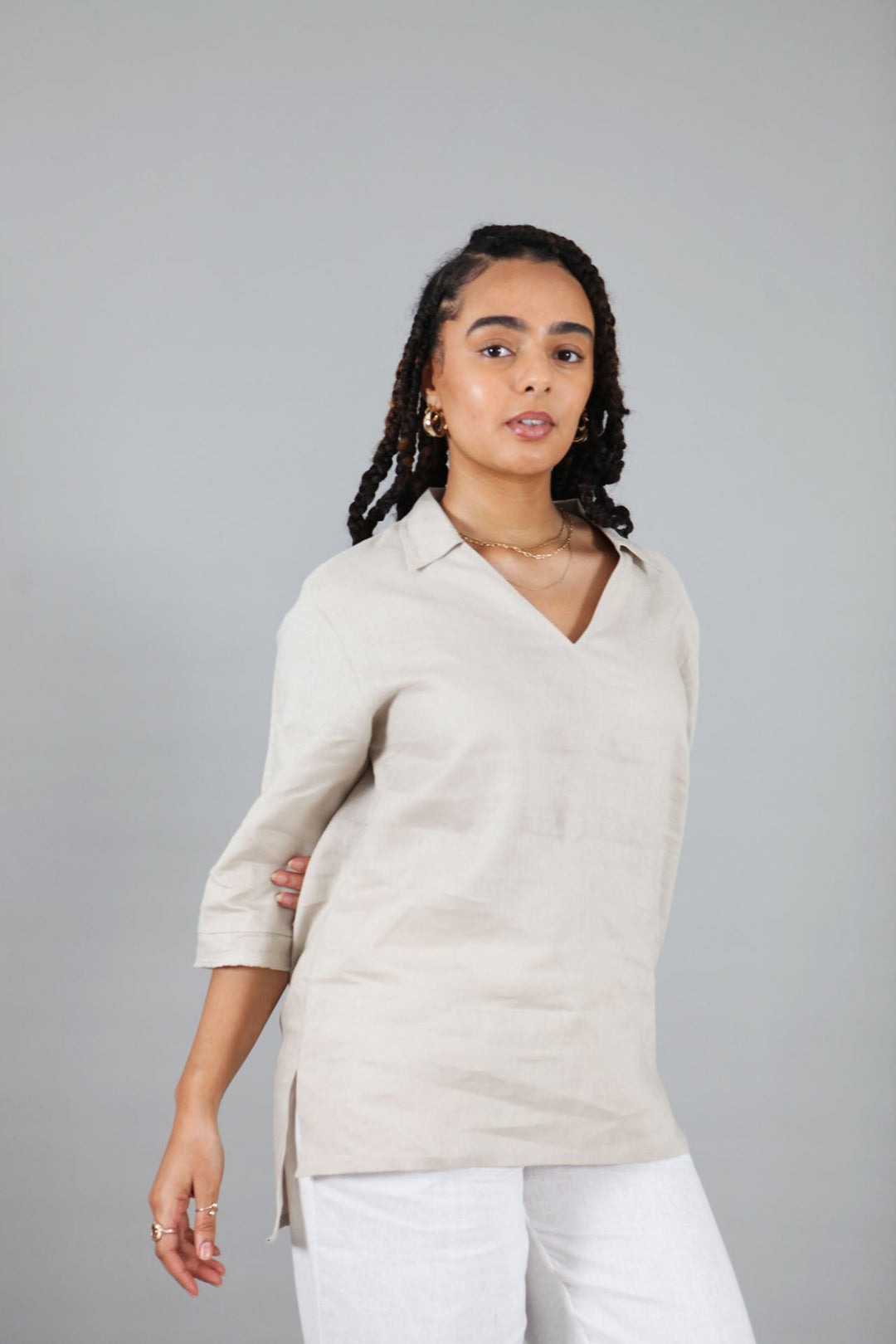 Lizzie Linen Shirt Top for Women - gallery
