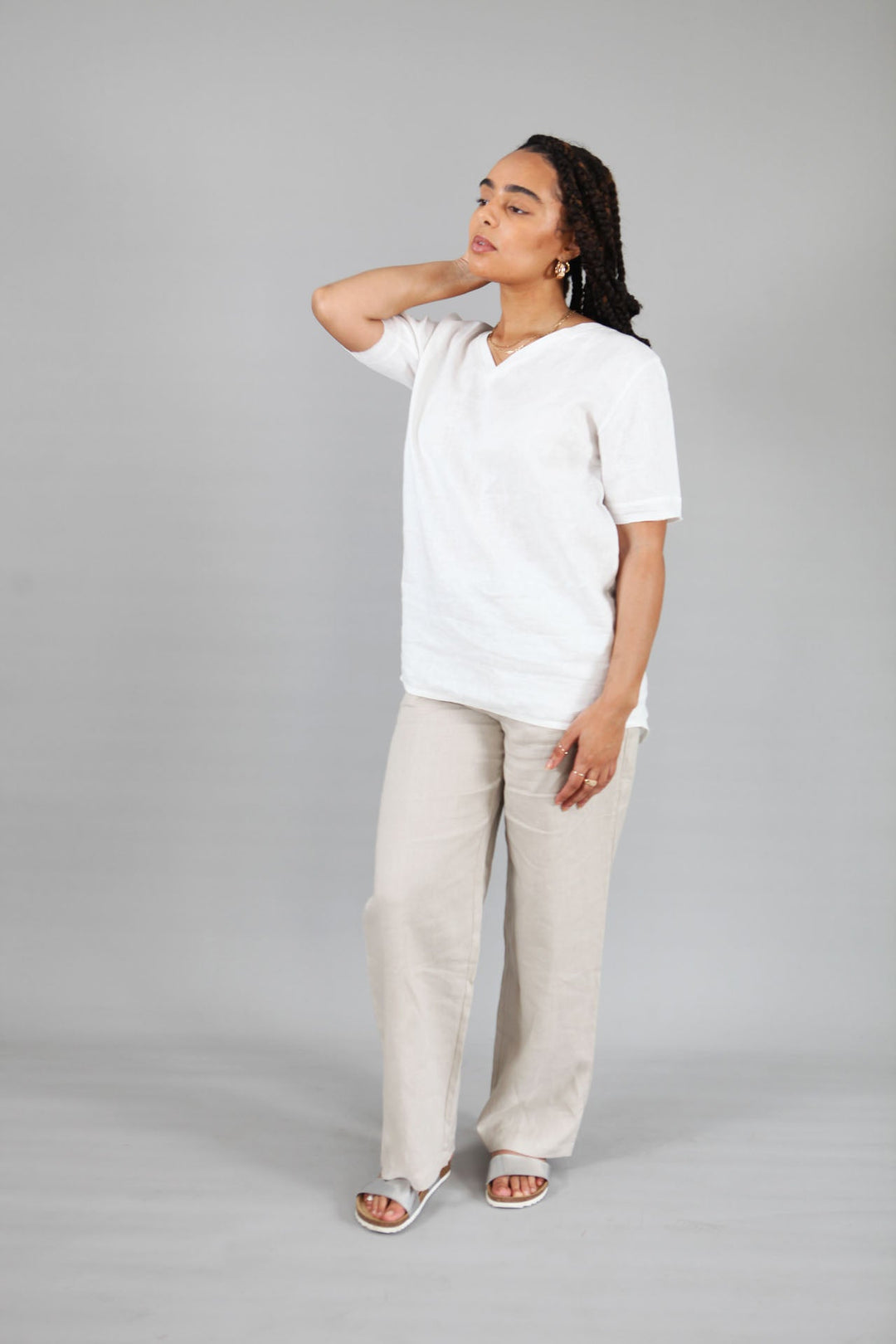 Nattie Linen Longline Top for Women - gallery