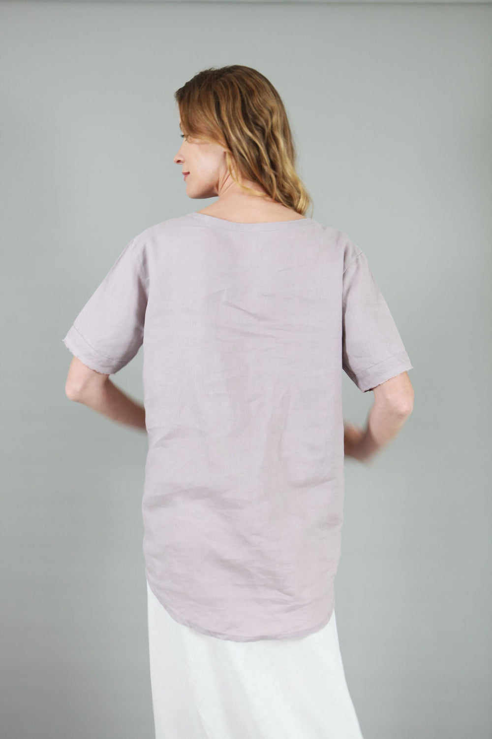 Nattie Linen Longline Top | Longline Linen Top — gallery