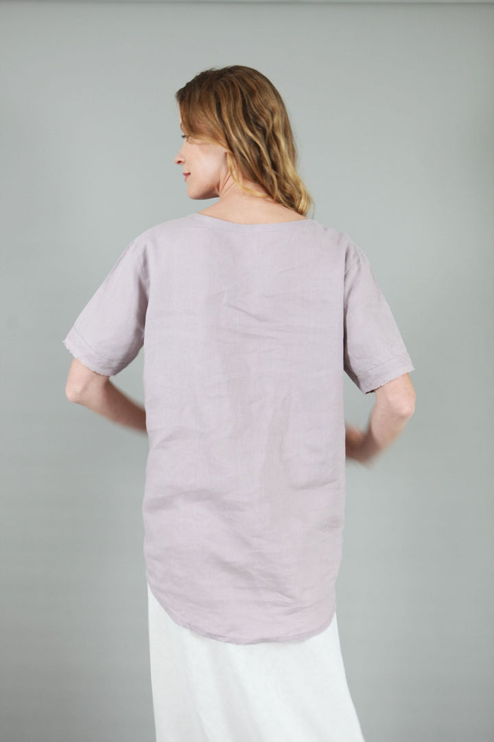 Nattie Linen Longline Top for Women - gallery