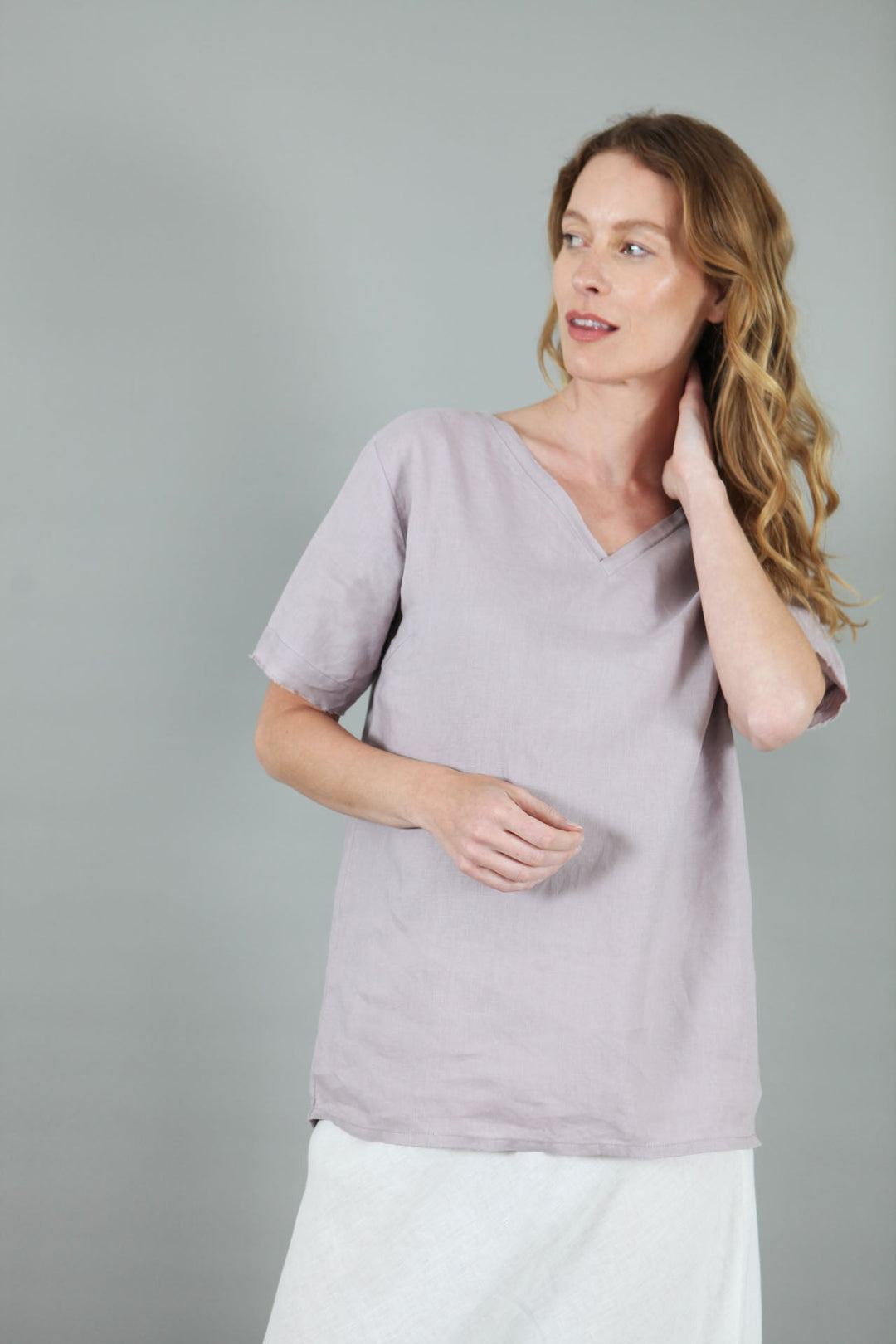 Nattie Linen Longline Top | Longline Linen Top — gallery