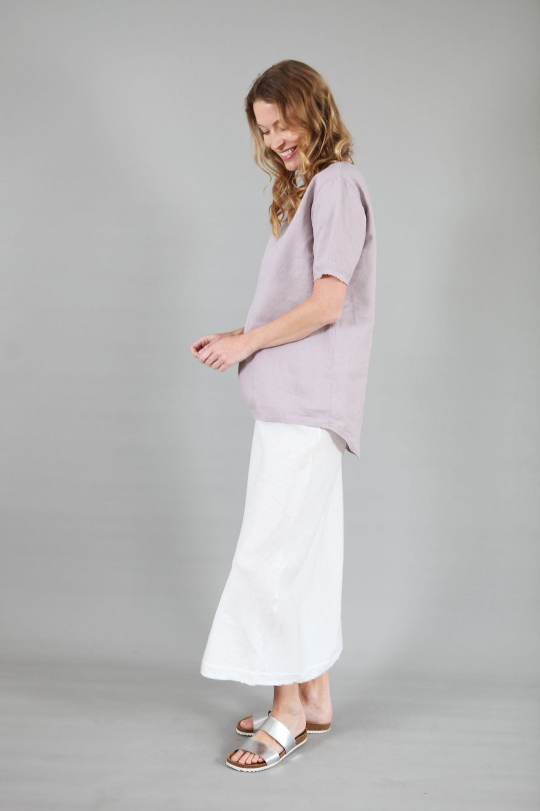 Nattie Linen Longline Top | Longline Linen Top — gallery
