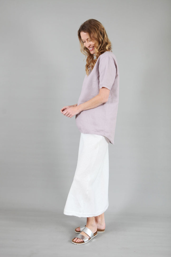 Nattie Linen Longline Top | Longline Linen Top — gallery
