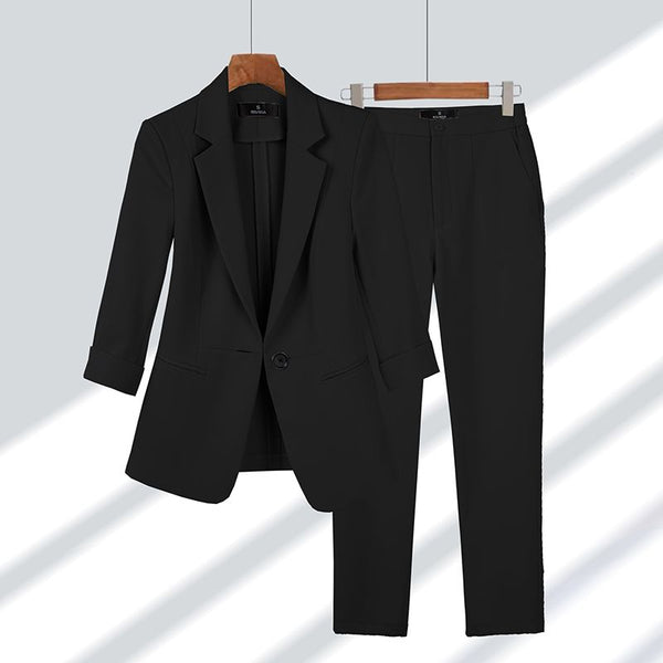 Tailored Suit with Wide-Leg Trousers for Women