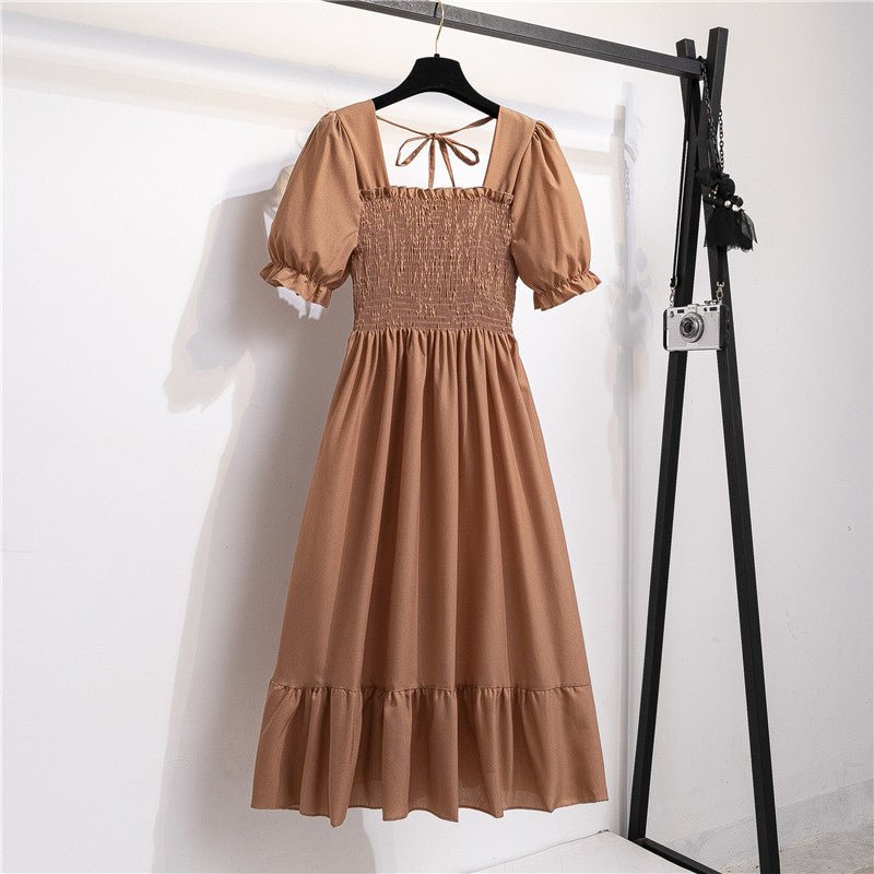 The Summer Bloom Midi Dress for Women - Khaki
