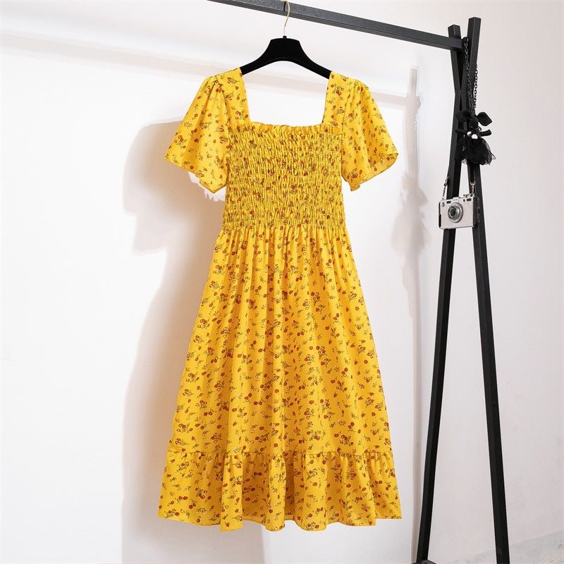 The Summer Bloom Midi Dress for Women - Yellow
