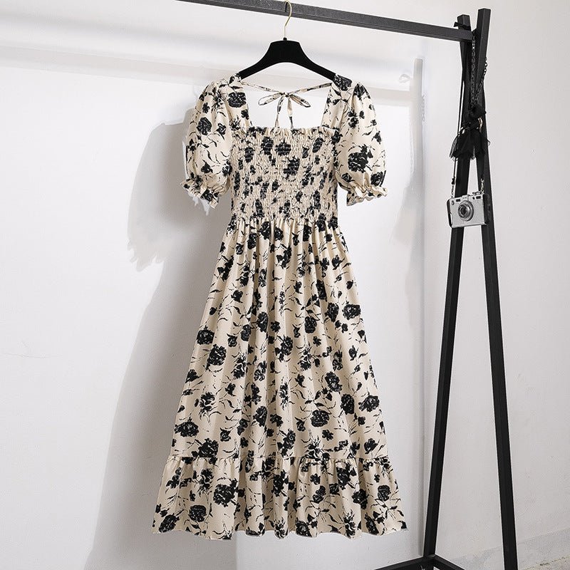 The Summer Bloom Midi Dress for Women - Apricot Tulip