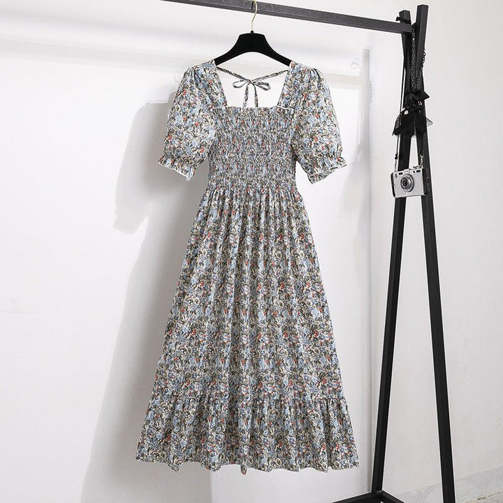 The Summer Bloom Midi Dress for Women - Blue Floral