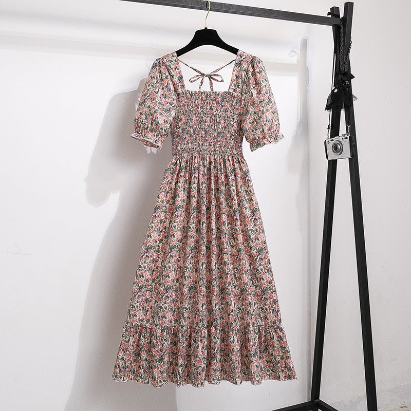 The Summer Bloom Midi Dress for Women - Pink Floral