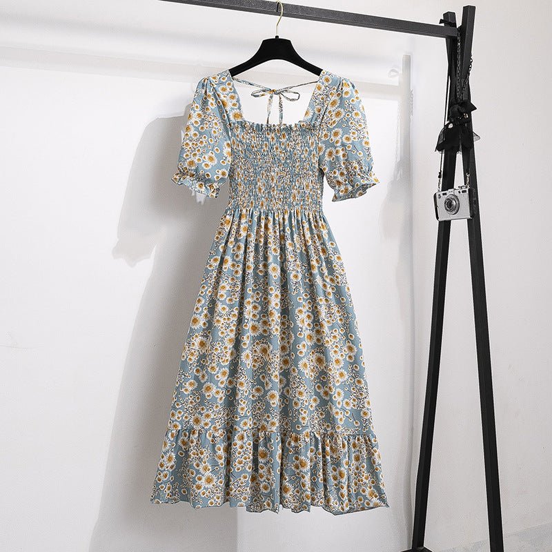 The Summer Bloom Midi Dress for Women - Blue Dandelion
