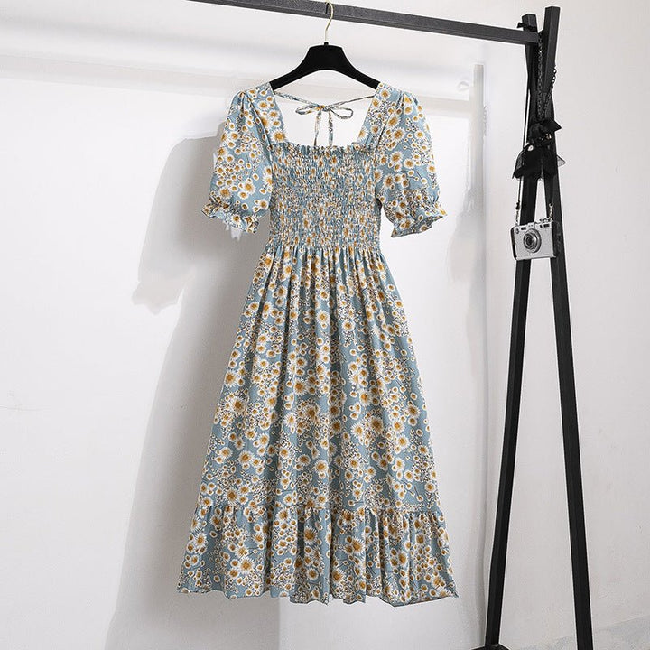 The Summer Bloom Midi Dress for Women - Blue Dandelion