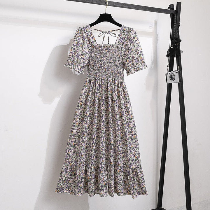 The Summer Bloom Midi Dress for Women - Purple Floral