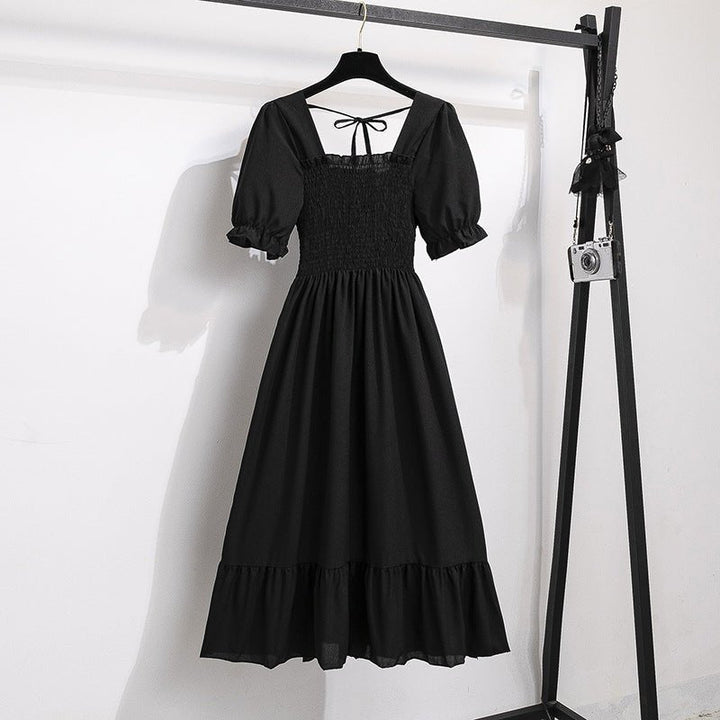 The Summer Bloom Midi Dress for Women - Black