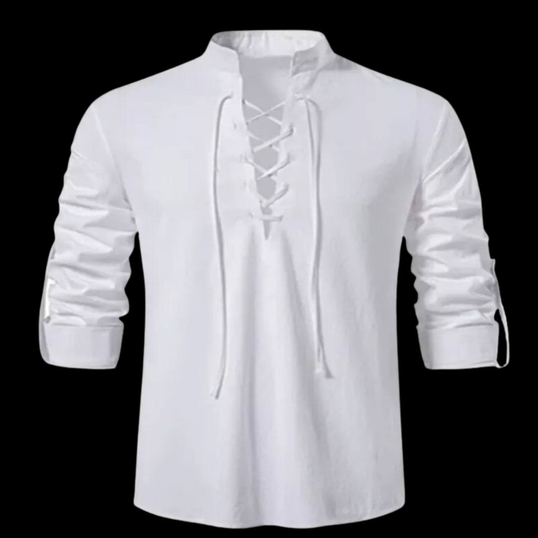 Viking Norse Long Sleeve Shirt for Men - White