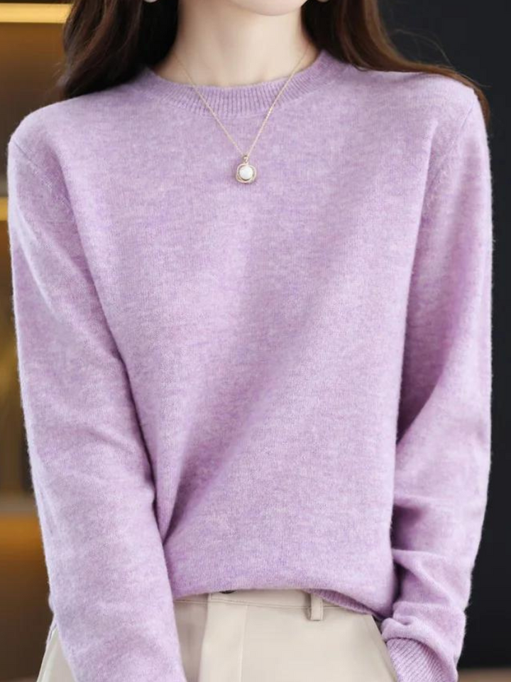 Long-Sleeve Merino Wool Jumper for Women
