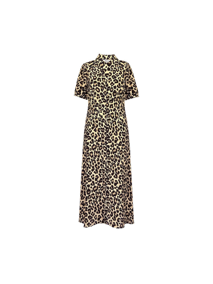 Petite Leopard Print Button Through Shirt Dress — gallery