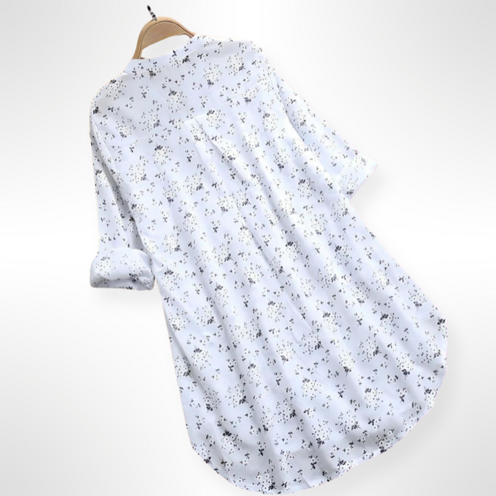Relaxed-Fit Floral Print Shirt in Soft Woven Cotton
