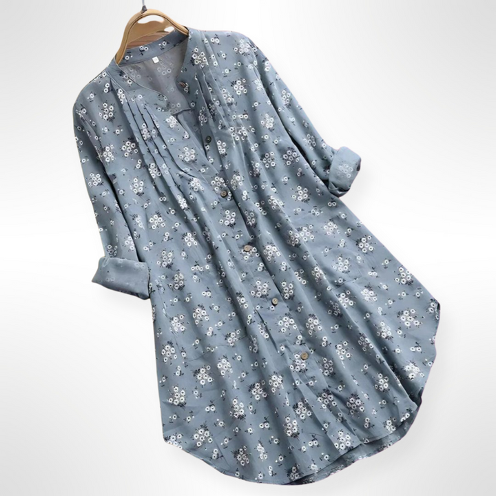 Relaxed-Fit Floral Print Shirt in Soft Woven Cotton