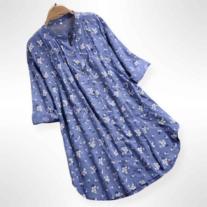 Relaxed-Fit Floral Print Shirt in Soft Woven Cotton