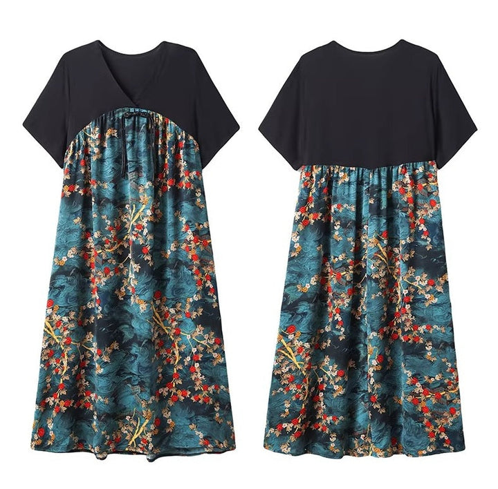 Plus Size V-Neck Oriental Hanbok Style Dress for Women - gallery